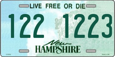NH license plate 1221223