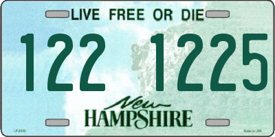 NH license plate 1221225