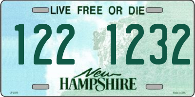 NH license plate 1221232