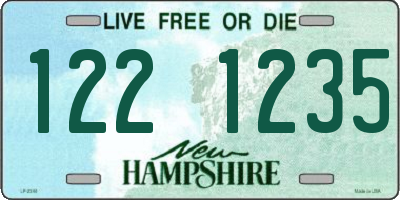 NH license plate 1221235