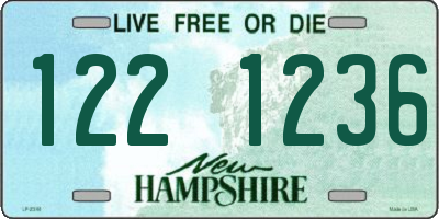 NH license plate 1221236