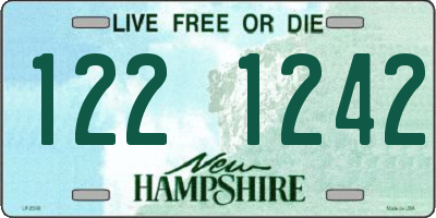 NH license plate 1221242