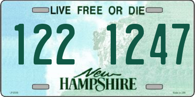 NH license plate 1221247