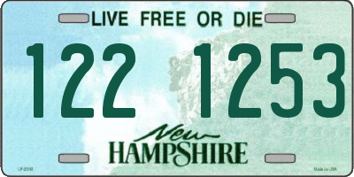 NH license plate 1221253