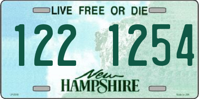 NH license plate 1221254