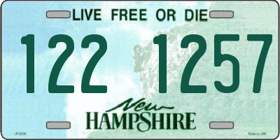 NH license plate 1221257
