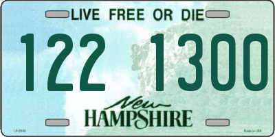 NH license plate 1221300