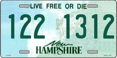 NH license plate 1221312