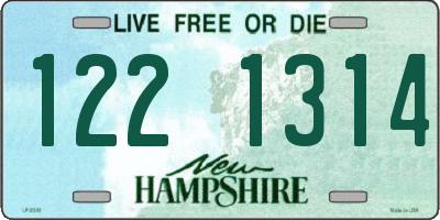 NH license plate 1221314