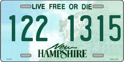 NH license plate 1221315