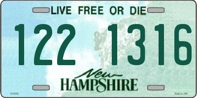 NH license plate 1221316