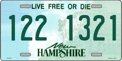 NH license plate 1221321