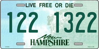 NH license plate 1221322