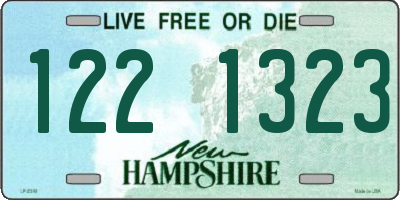 NH license plate 1221323