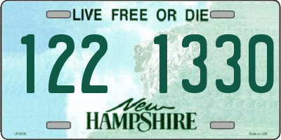 NH license plate 1221330