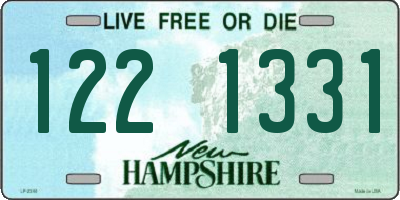 NH license plate 1221331