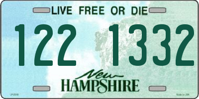 NH license plate 1221332