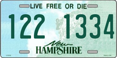 NH license plate 1221334
