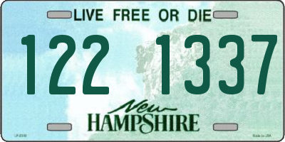 NH license plate 1221337