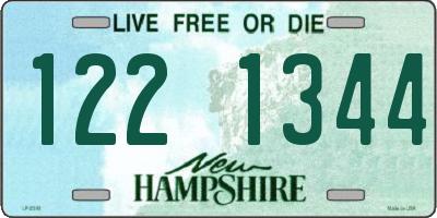 NH license plate 1221344