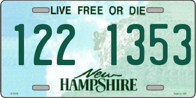 NH license plate 1221353