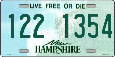 NH license plate 1221354