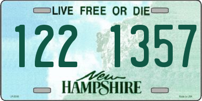NH license plate 1221357