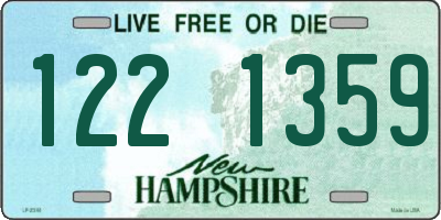 NH license plate 1221359
