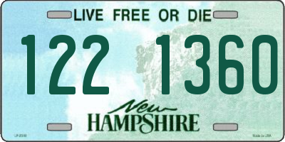 NH license plate 1221360