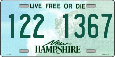 NH license plate 1221367