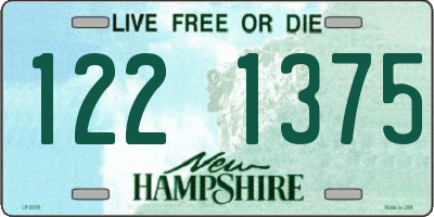 NH license plate 1221375