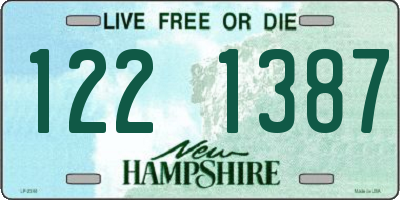 NH license plate 1221387