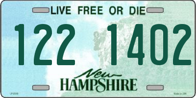 NH license plate 1221402
