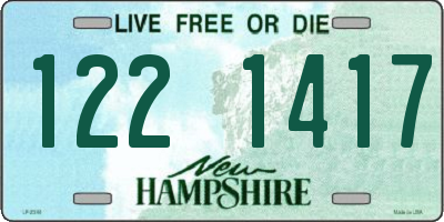 NH license plate 1221417