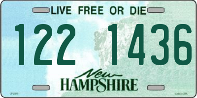 NH license plate 1221436