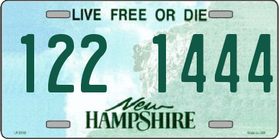 NH license plate 1221444