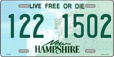 NH license plate 1221502