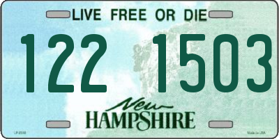 NH license plate 1221503