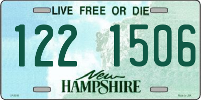 NH license plate 1221506