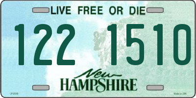 NH license plate 1221510