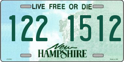 NH license plate 1221512