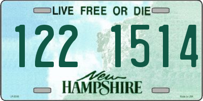 NH license plate 1221514