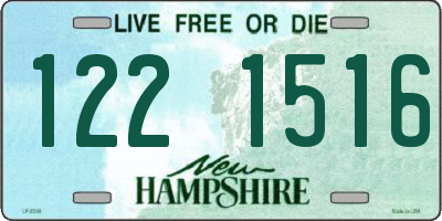 NH license plate 1221516