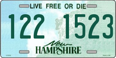 NH license plate 1221523