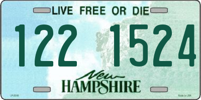 NH license plate 1221524