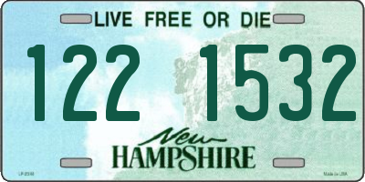 NH license plate 1221532