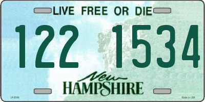 NH license plate 1221534