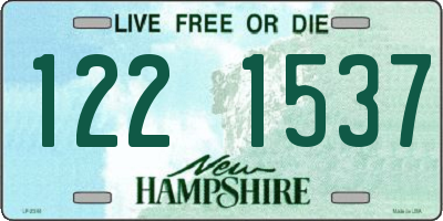 NH license plate 1221537