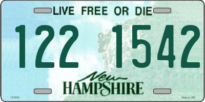 NH license plate 1221542