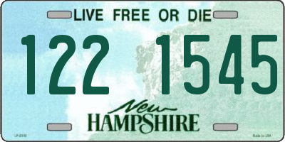 NH license plate 1221545